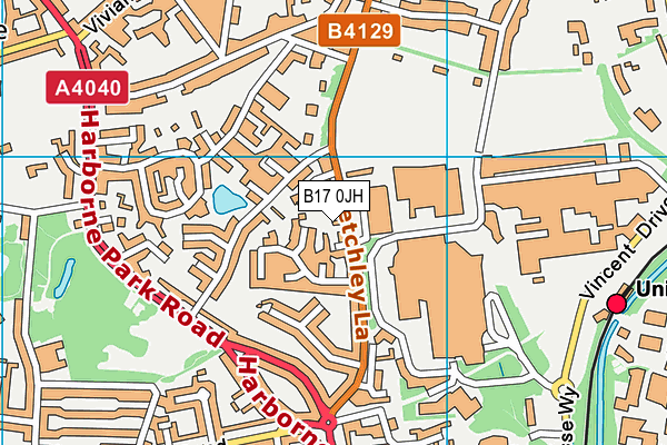 B17 0JH map - OS VectorMap District (Ordnance Survey) B17 0JH map - OS VectorMap District (Ordnance Survey)