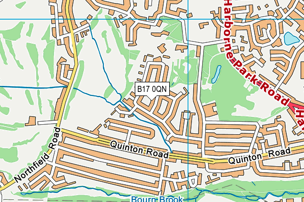 B17 0QN map - OS VectorMap District (Ordnance Survey) B17 0QN map - OS VectorMap District (Ordnance Survey)