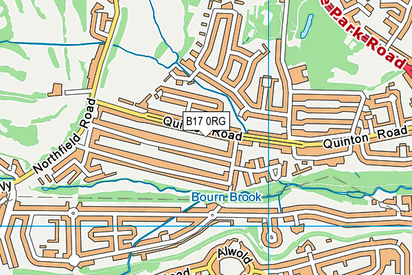 B17 0RG map - OS VectorMap District (Ordnance Survey) B17 0RG map - OS VectorMap District (Ordnance Survey)