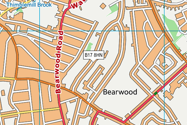 B17 8HN map - OS VectorMap District (Ordnance Survey)