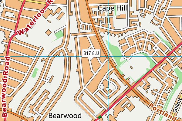 B17 8JJ map - OS VectorMap District (Ordnance Survey) B17 8JJ map - OS VectorMap District (Ordnance Survey)