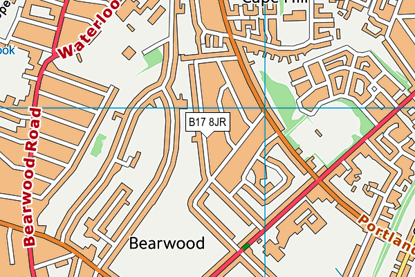 B17 8JR map - OS VectorMap District (Ordnance Survey)