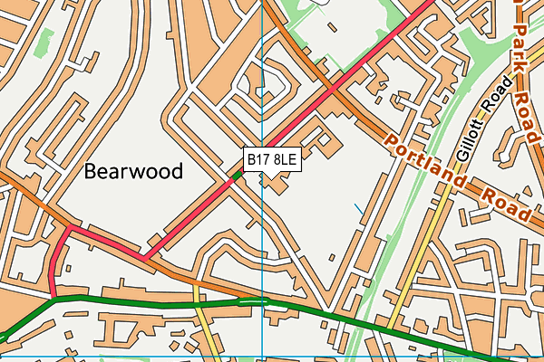 B17 8LE map - OS VectorMap District (Ordnance Survey) B17 8LE map - OS VectorMap District (Ordnance Survey)