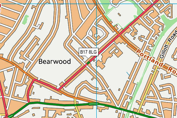 B17 8LG map - OS VectorMap District (Ordnance Survey) B17 8LG map - OS VectorMap District (Ordnance Survey)