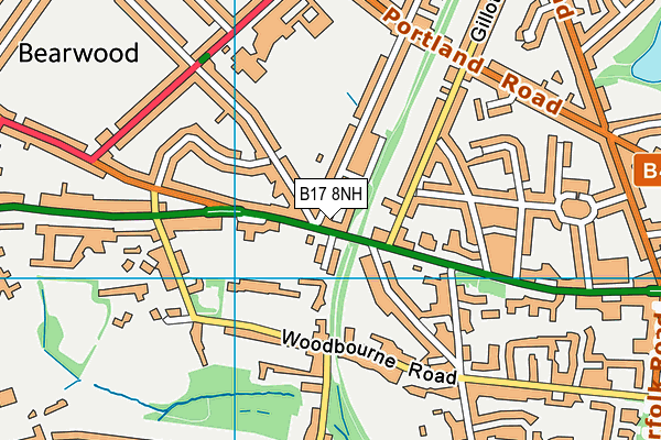 B17 8NH map - OS VectorMap District (Ordnance Survey) B17 8NH map - OS VectorMap District (Ordnance Survey)