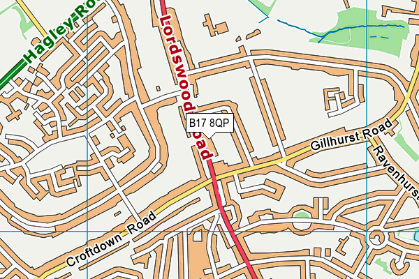 B17 8QP map - OS VectorMap District (Ordnance Survey) B17 8QP map - OS VectorMap District (Ordnance Survey)