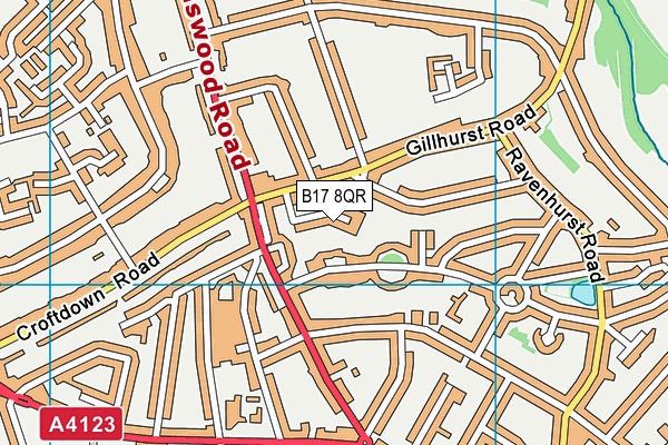 B17 8QR map - OS VectorMap District (Ordnance Survey) B17 8QR map - OS VectorMap District (Ordnance Survey)