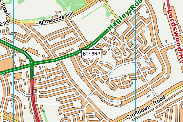 B17 8RP map - OS VectorMap District (Ordnance Survey) B17 8RP map - OS VectorMap District (Ordnance Survey)
