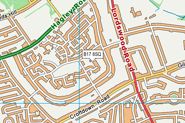 B17 8SQ map - OS VectorMap District (Ordnance Survey) B17 8SQ map - OS VectorMap District (Ordnance Survey)