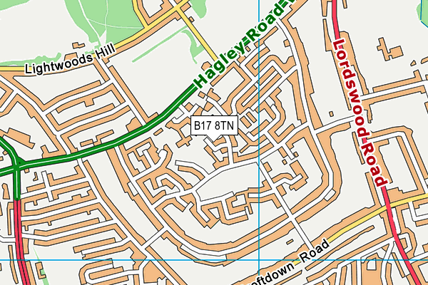 B17 8TN map - OS VectorMap District (Ordnance Survey) B17 8TN map - OS VectorMap District (Ordnance Survey)