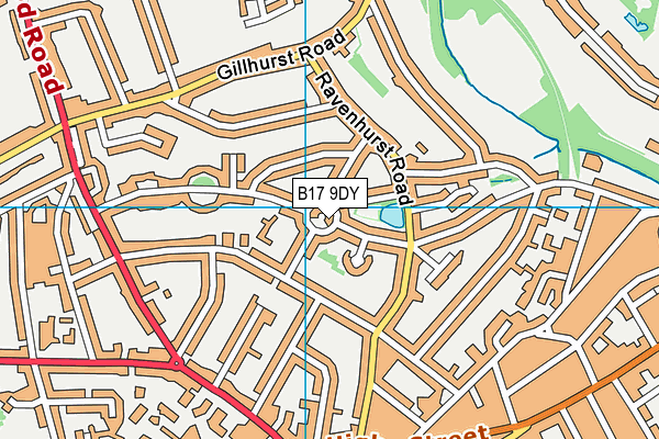 B17 9DY map - OS VectorMap District (Ordnance Survey) B17 9DY map - OS VectorMap District (Ordnance Survey)