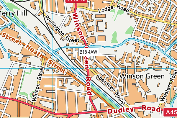 B18 4AW map - OS VectorMap District (Ordnance Survey) B18 4AW map - OS VectorMap District (Ordnance Survey)