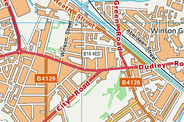 B18 4ED map - OS VectorMap District (Ordnance Survey) B18 4ED map - OS VectorMap District (Ordnance Survey)