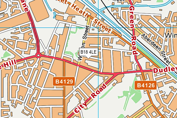 B18 4LE map - OS VectorMap District (Ordnance Survey) B18 4LE map - OS VectorMap District (Ordnance Survey)