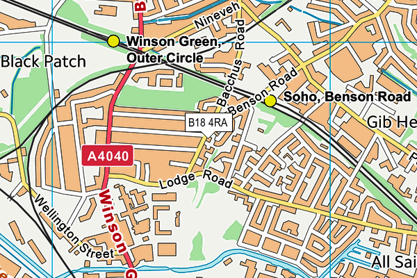 B18 4RA map - OS VectorMap District (Ordnance Survey) B18 4RA map - OS VectorMap District (Ordnance Survey)