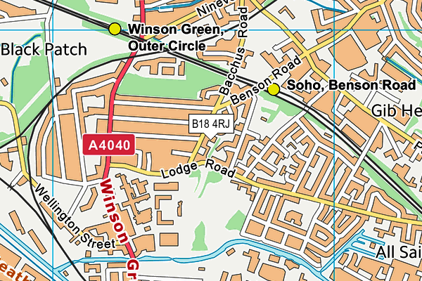 B18 4RJ map - OS VectorMap District (Ordnance Survey) B18 4RJ map - OS VectorMap District (Ordnance Survey)