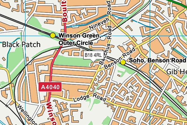 B18 4RL map - OS VectorMap District (Ordnance Survey) B18 4RL map - OS VectorMap District (Ordnance Survey)