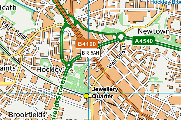 B18 5AH map - OS VectorMap District (Ordnance Survey) B18 5AH map - OS VectorMap District (Ordnance Survey)