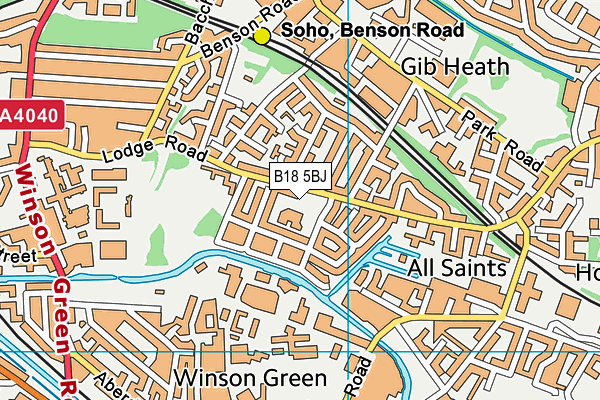 B18 5BJ map - OS VectorMap District (Ordnance Survey) B18 5BJ map - OS VectorMap District (Ordnance Survey)