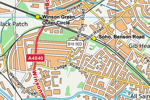 B18 5ED map - OS VectorMap District (Ordnance Survey) B18 5ED map - OS VectorMap District (Ordnance Survey)
