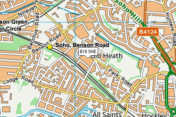 B18 5HE map - OS VectorMap District (Ordnance Survey) B18 5HE map - OS VectorMap District (Ordnance Survey)