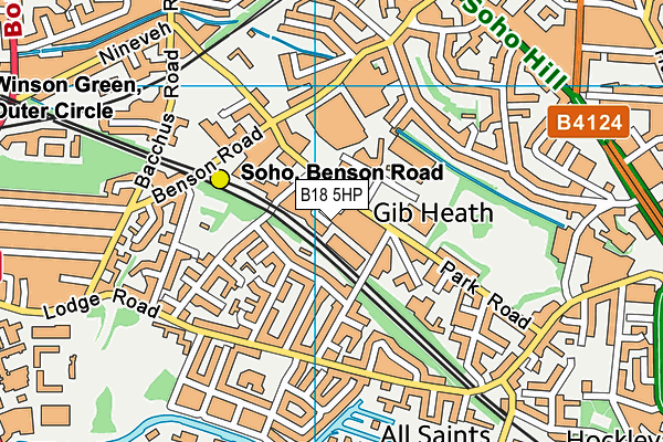 B18 5HP map - OS VectorMap District (Ordnance Survey) B18 5HP map - OS VectorMap District (Ordnance Survey)