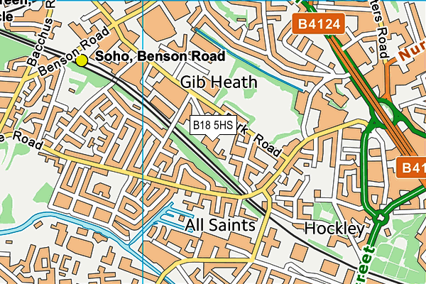 B18 5HS map - OS VectorMap District (Ordnance Survey) B18 5HS map - OS VectorMap District (Ordnance Survey)