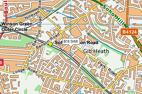 B18 5HW map - OS VectorMap District (Ordnance Survey) B18 5HW map - OS VectorMap District (Ordnance Survey)