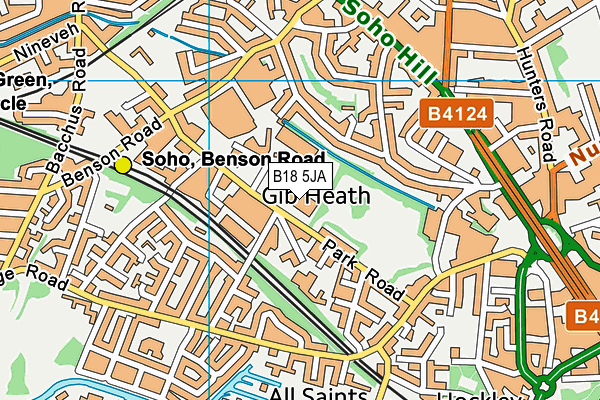 B18 5JA map - OS VectorMap District (Ordnance Survey) B18 5JA map - OS VectorMap District (Ordnance Survey)