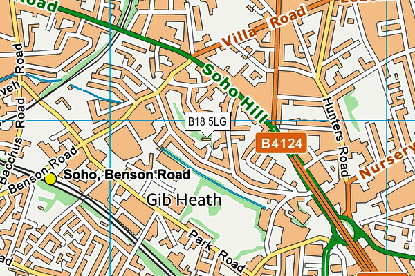 B18 5LG map - OS VectorMap District (Ordnance Survey) B18 5LG map - OS VectorMap District (Ordnance Survey)
