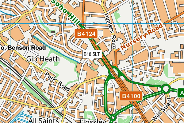B18 5LT map - OS VectorMap District (Ordnance Survey) B18 5LT map - OS VectorMap District (Ordnance Survey)