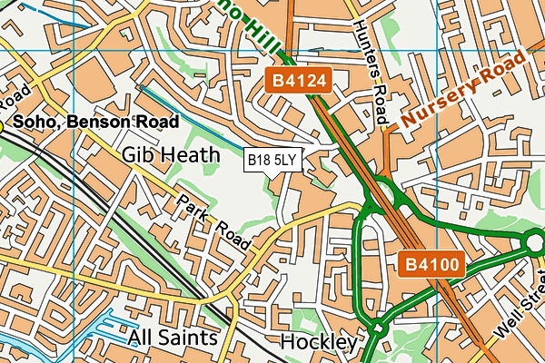 B18 5LY map - OS VectorMap District (Ordnance Survey) B18 5LY map - OS VectorMap District (Ordnance Survey)