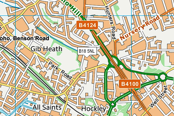 B18 5NL map - OS VectorMap District (Ordnance Survey) B18 5NL map - OS VectorMap District (Ordnance Survey)