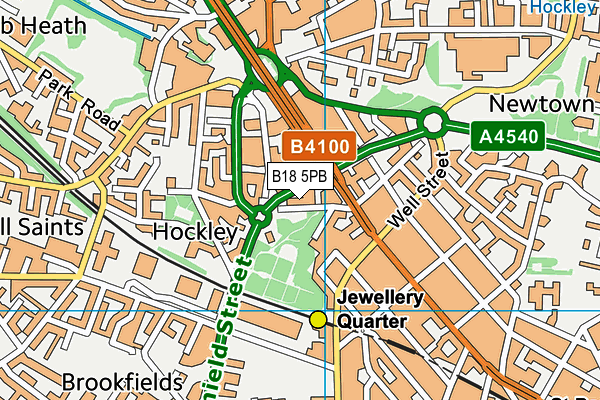 B18 5PB map - OS VectorMap District (Ordnance Survey) B18 5PB map - OS VectorMap District (Ordnance Survey)