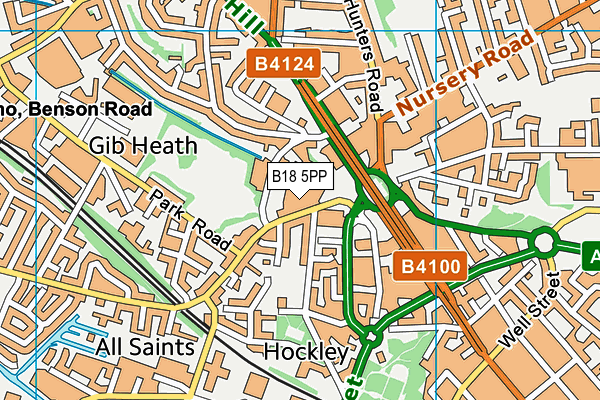 B18 5PP map - OS VectorMap District (Ordnance Survey) B18 5PP map - OS VectorMap District (Ordnance Survey)