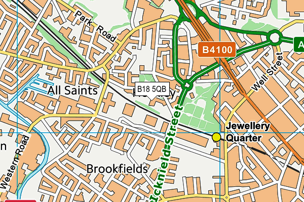 B18 5QB map - OS VectorMap District (Ordnance Survey) B18 5QB map - OS VectorMap District (Ordnance Survey)