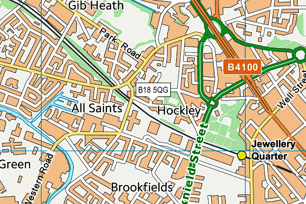 B18 5QG map - OS VectorMap District (Ordnance Survey) B18 5QG map - OS VectorMap District (Ordnance Survey)