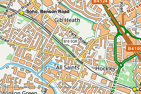 B18 5QR map - OS VectorMap District (Ordnance Survey) B18 5QR map - OS VectorMap District (Ordnance Survey)