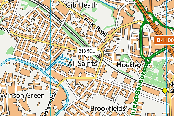 B18 5QU map - OS VectorMap District (Ordnance Survey) B18 5QU map - OS VectorMap District (Ordnance Survey)