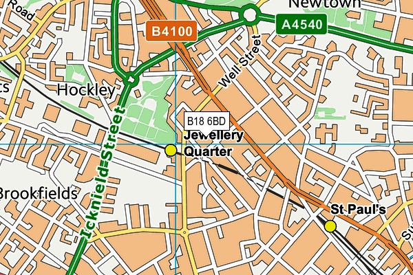 B18 6BD map - OS VectorMap District (Ordnance Survey) B18 6BD map - OS VectorMap District (Ordnance Survey)