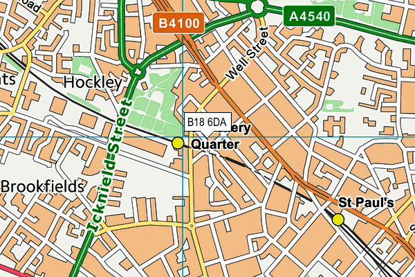 B18 6DA map - OS VectorMap District (Ordnance Survey) B18 6DA map - OS VectorMap District (Ordnance Survey)