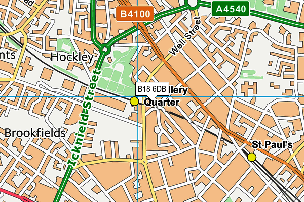 B18 6DB map - OS VectorMap District (Ordnance Survey) B18 6DB map - OS VectorMap District (Ordnance Survey)