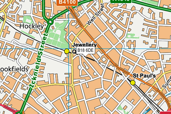 B18 6DE map - OS VectorMap District (Ordnance Survey) B18 6DE map - OS VectorMap District (Ordnance Survey)