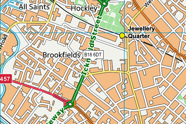 B18 6DT map - OS VectorMap District (Ordnance Survey) B18 6DT map - OS VectorMap District (Ordnance Survey)