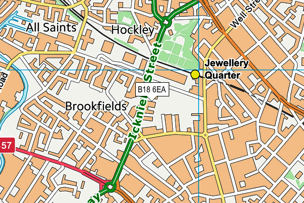 B18 6EA map - OS VectorMap District (Ordnance Survey) B18 6EA map - OS VectorMap District (Ordnance Survey)