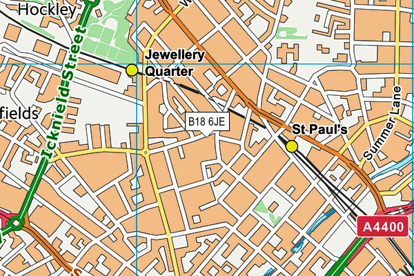 B18 6JE map - OS VectorMap District (Ordnance Survey) B18 6JE map - OS VectorMap District (Ordnance Survey)
