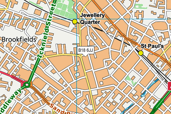 B18 6JJ map - OS VectorMap District (Ordnance Survey) B18 6JJ map - OS VectorMap District (Ordnance Survey)