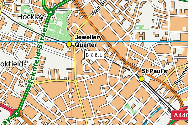 B18 6JL map - OS VectorMap District (Ordnance Survey) B18 6JL map - OS VectorMap District (Ordnance Survey)