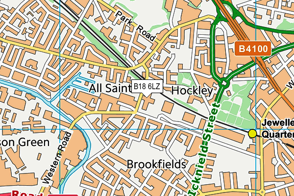 B18 6LZ map - OS VectorMap District (Ordnance Survey) B18 6LZ map - OS VectorMap District (Ordnance Survey)