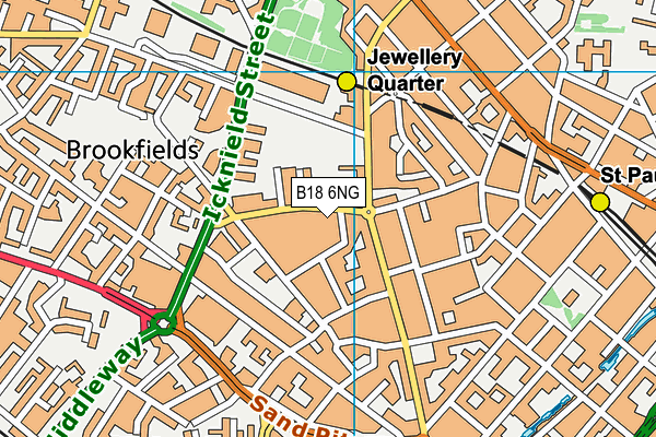 B18 6NG map - OS VectorMap District (Ordnance Survey) B18 6NG map - OS VectorMap District (Ordnance Survey)